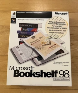 Microsoft Bookshelf 1998 Reference Library CD-ROM Brand New In Box - Picture 1 of 3