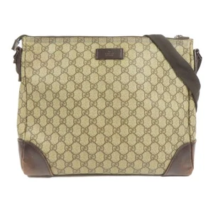 GUCCI GG SHW Shoulder Bag 110054 Coated Canvas Brown - Picture 1 of 15
