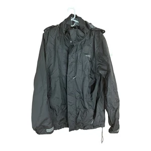 Eddie Bauer Weatheredge Jacket Shell Hood Black Nylon MENS SIZE TL Tall Large - Picture 1 of 6
