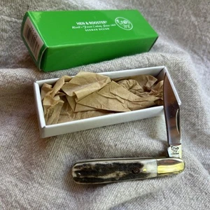 Hen & Rooster Pocketknife 251-DS NOS Made in Germany Stag Handle One Blade NOS - Picture 1 of 15