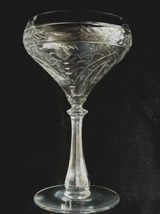 Kosta Boda Champagne Crystal Handblown Cut Paneled Stem Glass - Picture 1 of 9