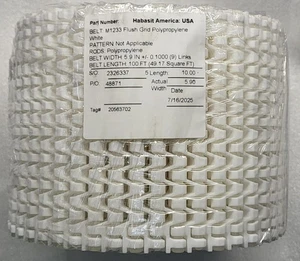 Habasit M1233 Unterputzgitter Förderband Breite 5,9 Zoll Bandlänge 100 Fuß (weiß) - Bild 1 von 2