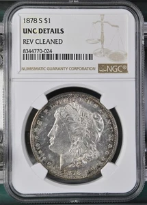 1878-S Morgan Dollar NGC zertifiziert UNC Details - Bild 1 von 2