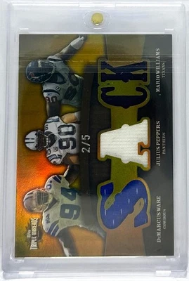 2009 Triple Threads #TTRC-58 Ware Julius Peppers Williams 2/5 Triple Relic Gold - Image 1 of 2