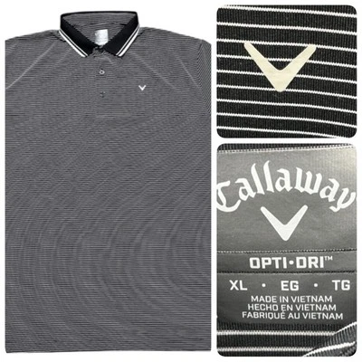 CALLAWAY Men’s Striped Opti-Dri Golf Polo Shirt Size XL - Image 1 of 4