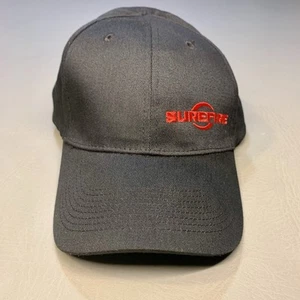 Surefire Adjustable Strapback Hat Baseball Cap Black With Red Logo OSFM NWOT - Picture 1 of 7