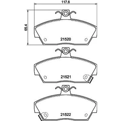 Hella Front Brake Pads for Rover 200 400 - Image 1 of 4
