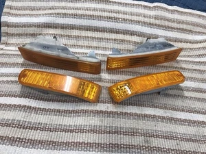 92-96 OEM USDM Honda Prelude Front Bumper Lower Corner Side Marker Light Set - Picture 1 of 7
