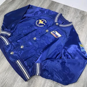 Vintage Field & Stream Gordon Ferguson Bomber Jacket Medium Blue Ford Mustang - Picture 1 of 20