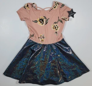 Pixie Lane Size 5 Girls Dress Ballerina Floral Flower Shimmer Skirt New - Picture 1 of 5