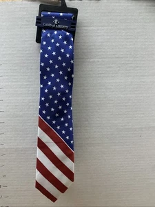 Land of Liberty Neck Tie Stars & Stripes 100% Polyester - Picture 1 of 4
