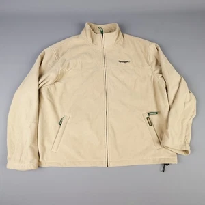 Vintage Remington Mens 3XL Fleece Jacket Full Zip Tan Outdoor Clothing Hunting - Picture 1 of 12