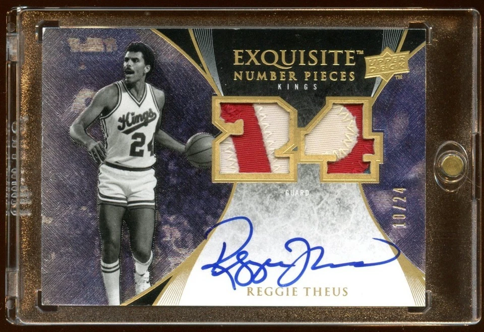 2007 EXQUISITE # PIECES REGGIE THEUS AUTO /24 DUAL PATCH LOGO  BEAUTIFUL  LOOK @ - Image 1 of 1