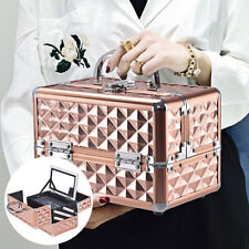 Cosmetic Makeup Case Portable Beauty Box w/Mirror Professional Organiser Diamond
