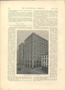 1893 Mills Building New York City George B. Post Architect History Engraving - Picture 1 of 1