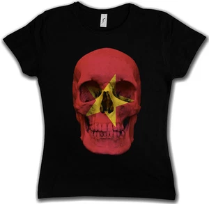 MAGLIETTA CLASSICA BANDIERA TESCHIO VIETNAM DONNA RAGAZZA RAGAZZA RAGAZZA RAGAZZA - Biker MC Banner Shirt - Foto 1 di 2