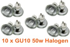10 X LLOYTRON GU10 50W MAINS 240V DIMMABLE HALOGEN LAMP LIGHT BULBS 