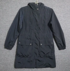 Athleta Jacket Women Small Blue Navy Ballard Waterproof Rain Coat Parka EUC - Picture 1 of 7