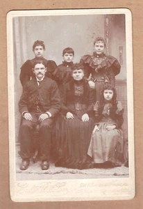 Antike Schrankkarte Foto einer Familie, Baltimore Foto Co. - Bild 1 von 2