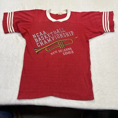Camiseta De Colección 1982 NCAA Final Four Roja Colegiata Pacífico Nueva Orleans Foto 1 de 4
