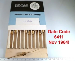 Lucas DD236 Vintage Silikon Gleichrichter Diode vergoldet datiert 6411 MBL4-23A - Bild 1 von 4