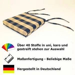 Stuhlauflage als Eckbank-Polster auf Maß, Wunsch-Stoff Reißverschlüsse abziehbar - Bild 1 von 40