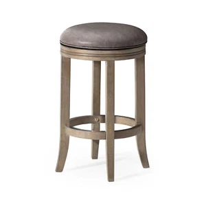 Maven Lane Counter Stool, Reclaimed Oak Finish w/Stone Vegan Leather (Open Box) - Picture 1 of 6