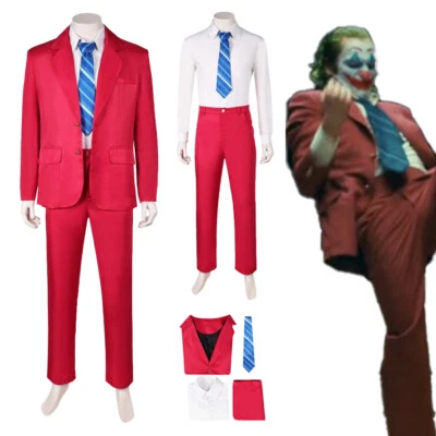 Movie Joker: Folie à Deux Arthur Fleck Red Cosplay Clown Uniform Halloween Suits - image 1 of 4