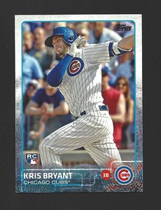 2015 Topps #616 KRIS BRYANT Raw - Chicago Cubs - Photo Variation Swinging - RY