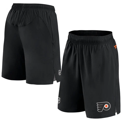 Men's Fanatics Branded Black Philadelphia Flyers Authentic Pro Rink Shorts Cover