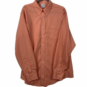 Brooks Brothers Slim Fit Herren XL Bügelfreies Button Down Hemd Langarm Karos - Bild 1 von 12