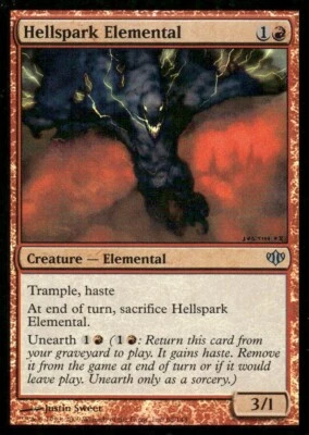 Hellspark Elemental Conflux FOIL MTG Magic the Gathering card - Image 1 of 2