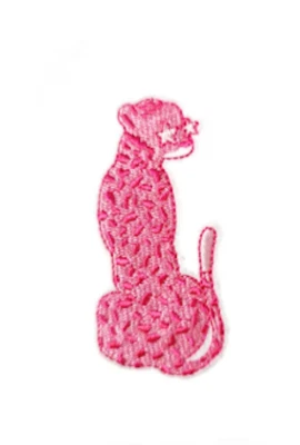 PINK LEOPARD - CHEETAH - Embroidered Iron-On Patch - Image 1 of 3
