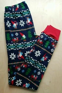 NWT HANNA ANDERSSON BLUE GNOME SWEET GNOME ORGANIC ADULT UNISEX PAJAMA PANTS M - Picture 1 of 5