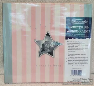 NEW A Star Is Born BABY GIRL PINK Scrapbook Scrapbooking MEMORY ALBUM 20 PAGES - Picture 1 of 4