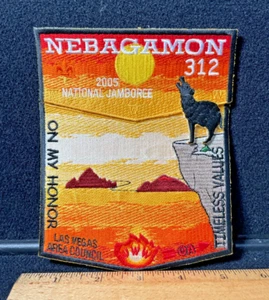 Boy Scout OA Nebagamon Lodge 312 2005 National Jamboree Flap Set BSA - Foto 1 di 6
