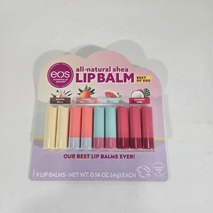 EOS All Narural Lippenbalsam, Wassermelone, Vanille, Kokosnuss, Mango, 9er Pack - Bild 1 von 3