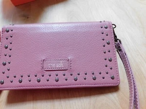 The Sak Dusty Rose Wristlet Wallet Studded Detail Smartphone 7 x 4.5" Never Used - Picture 1 of 5