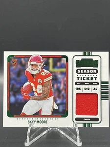 2022 Contenders Skyy Moore Season Ticket Patch RC SP Rookie Card Variation Chief - Picture 1 of 2