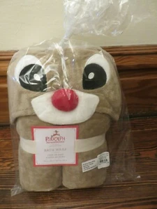 Pottery Barn holiday Rudolph Reindeer Christmas Disney bath wrap towel gift - - Picture 1 of 3