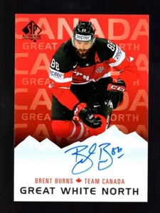 2015-16 UD SP AUTHENTIC GREAT WHITE NORTH BRENT BURNS AUTO AUTOGRAPH CANADA EX - Picture 1 of 1