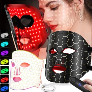 Máscara facial LED de luz roja terapia de luz fotón rejuvenecimiento facial de la piel regalo para mujeres - Imagen 1 de 30