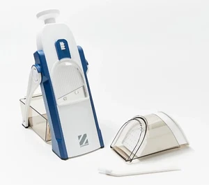 Geoffrey Zakarian Safe Slice Upright Mandoline w/ Thickness Adjustable - Blue - Picture 1 of 2