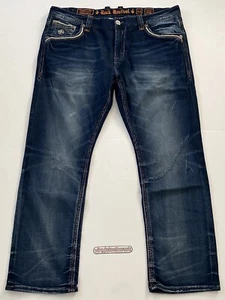 Rock Revival Jeans Herren Jedrek Straight 44 x 34 Denim Distressed - Bild 1 von 9
