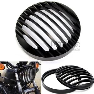 5 3/4" Headlight Grill Covers For Harley Sportster XL883 1200 2004-2014 2015 - Bild 1 von 7
