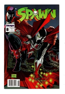 SPAWN 8 (VF 8.0) 1993 SCARCE NEWSSTAND VARIANT / 1st VINDICATOR / ORIGIN of HELL - Picture 1 of 2