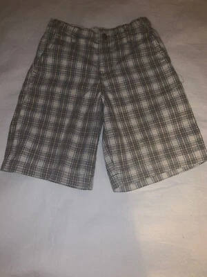 Pantalones Cortos de Verano para Niños Talla 7 Desteñidos Glory Tostado Gris Blanco A Cuadros Usados en Excelente Condición Foto 1 de 4