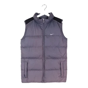 Nike Gilet Grey Womens XLARGE Grey Full Zip Vest Y2K Feather Down - Picture 1 of 17