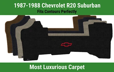 Lloyd Luxe Front Mat for '87-88 Chevy R20 Suburban w/Red Chevy Outline Bowtie - Imagem 1 de 4