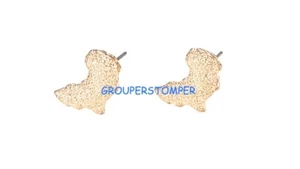 Aretes perforados estilo postal mapa de África nuevos tamaño pequeño - Imagen 1 de 3